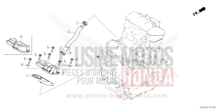 ENTLUEFTUNGSABDECKUNG von Hornet 750 GRAPHITE BLACK (NHB01) von 2026